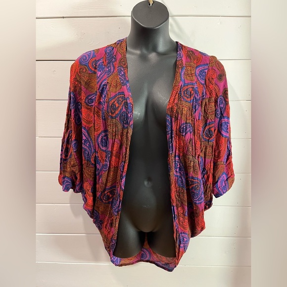 VOLCOM – Kimono drapé à imprimé cachemire – Taille unique - Picture 10 of 11